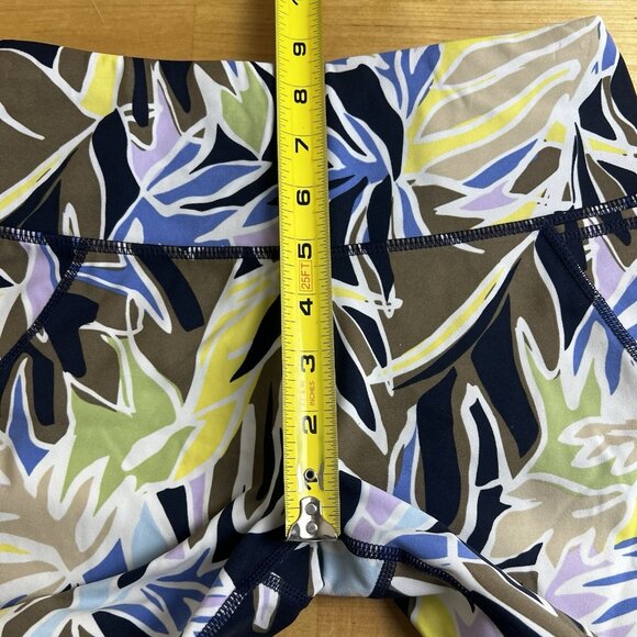 Sweaty Betty POWER‎ Shorts Colorful Leaf Print Size XS 6” Inseam Zip Pocket - Picture 5 of 6